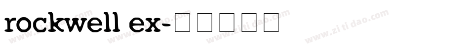 rockwell ex字体转换